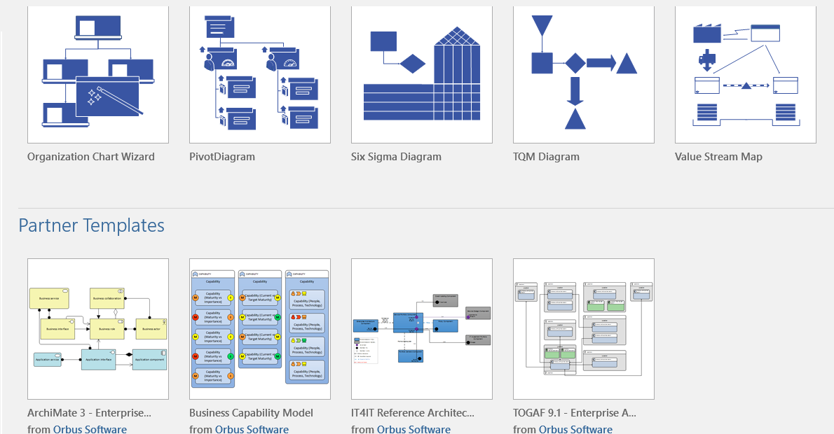 Third Party Templates In Visio Pro Orbus Visio Blog